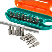 20PC Set Mata Obeng Presisi Magnetik Multifungsi Hexagonal Torx Slotted dengan Gagang Plastik Kustom OEM Kelas Industri