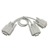 Venta directa 1ft + 1ft HDB15M a 2 HDB15F VGA Splitter Cable de datos