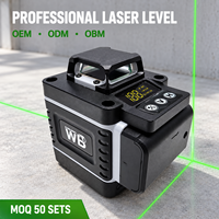 Livella Laser Verde Professionale Industriale 4D a 16 Linee 360 Gradi Autolivellante, Alimentata a Batteria AAA, Strumento di Livellamento per Pavimenti/Pareti