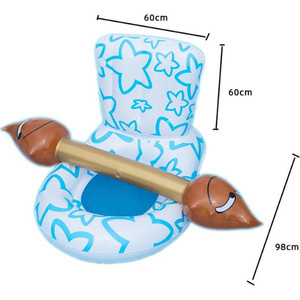 Asiento Flotante Inflable para Inodoro Mori Yuho, 98x60x60cm, Divertido Juego de Piscina, Flotador Protector para Adultos y Niños - Product Image 5