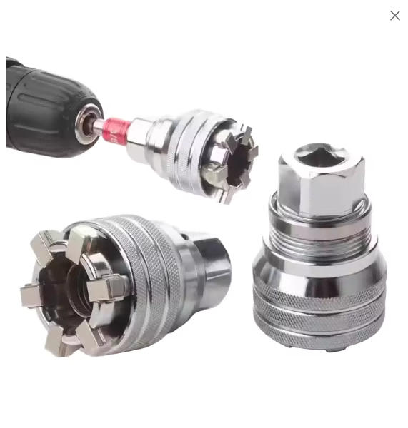 Universal Socket Wrench Adapter Adjustable Magic Socket Multi-Function Drill Adapter Grip Socket for Auto Repair Hand Tools