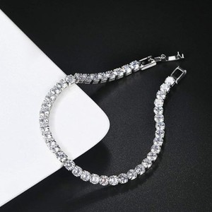 Großhandel Mode Charm Kristall 2025 Geometrisches Luxus-Armband Tennis-Armband für Damen - Product Image 2