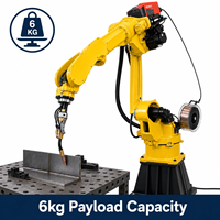 Machine de soudage robotisée industrielle à 6 axes, 6 kg, 2078 mm, structure en acier, MIG, laser, CNC, IP54, bras robotisé, moteur PLC, boîte de vitesses