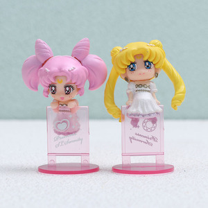 Figurines PVC de 4 cm de <span class=keywords><strong>Sailor</strong></span> <span class=keywords><strong>Moon</strong></span>, personnage de <span class=keywords><strong>manga</strong></span> japonais, ensemble de figurines mignonnes, statue en plastique, modèle de jouet, poupée - Product Image 2