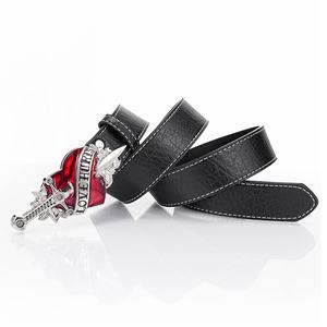 <span class=keywords><strong>Ceinture</strong></span> en alliage PU en plastique pour hommes, style punk vintage européen et américain, <span class=keywords><strong>ceinture</strong></span> de piercing à une flèche - Product Image 2