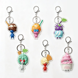 พวงกุญแจอะคริลิคพลาสติกลายการ์ตูน Spot Cartoon ImageSummer Limited Ice Cream สำหรับตกแต่งกระเป๋าเรียน ขายส่งขนาดเล็ก - Product Image 1