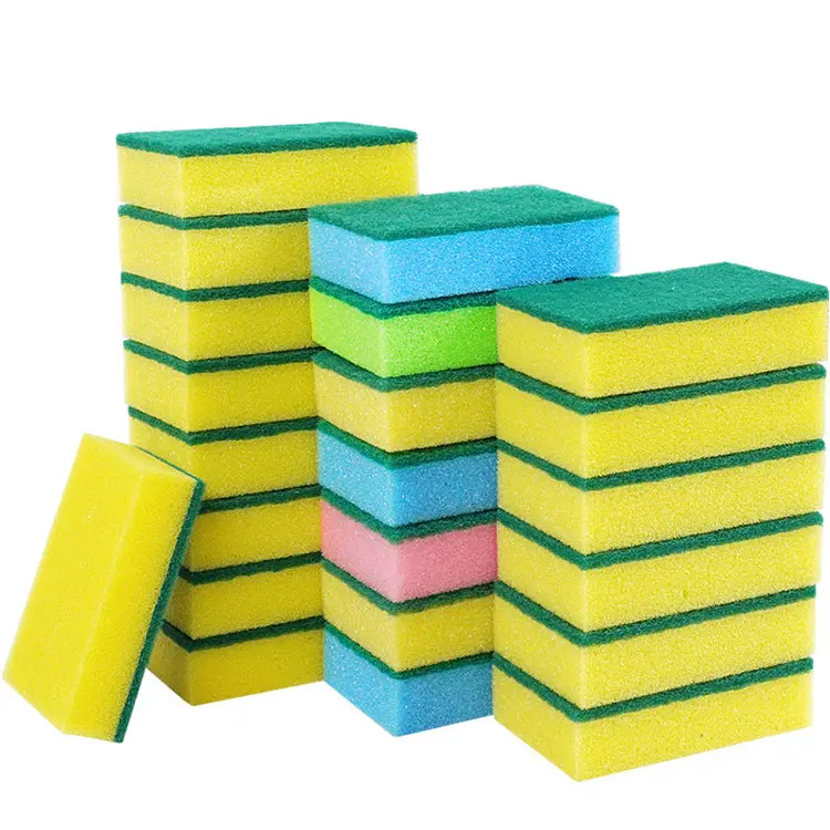 Double-Sided Decontamination Dishwashing Cleaning Brush Sponge Scouring Pad Sponges For Cleaning Kitchen