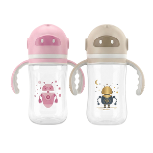 Gobelet à paille sans BPA à col large de 240 ml avec poignée pour bébé, tasse d'apprentissage et d'entraînement à l'eau - Product Image 6