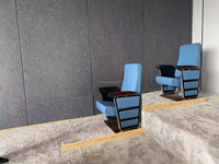Sièges de gradin de l'auditorium sièges de salle de cinéma chaise de conférence pliante en tissu en aluminium inclinable chaises de dossier universitaire