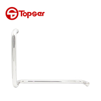 Poignée de porte de Type L en acier inoxydable épaissie de Style CRL 304, poignée de porte en verre de douche chromé poli
