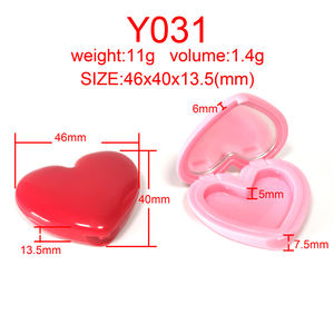 Y031 1.4g INS 2025 Mini Caja de Lápiz Labial con Forma de Corazón de Durazno, Linda y en Oferta, con Espejo, Plástico ABS, Caja de Muestra Pequeña para Cosméticos - Product Image 6