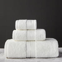 Lot de 3 serviettes en coton de qualité supérieure pour la maison et les hôtels Ensemble de serviettes de bain pour le visage et les mains.