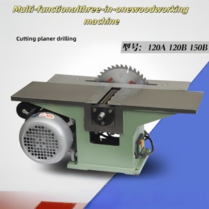 Plaina de Mesa Multifuncional para Marcenaria, Serra de Mesa Pequena e Furadeira de Bancada Três em Um – Máquina de Cortar e Plainar Elétrica 2.2Kw - Product Image 2