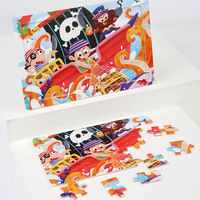 Puzzle plat en bois de 30 pièces, dinosaure animal de dessin animé, jouet éducatif d'éducation précoce pour enfants et bébés en bois