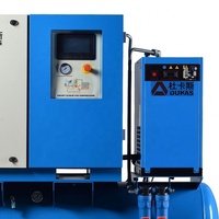 Compresseur à vis industriel 4-en-1 à alimentation CA, configuration fixe, avec bloc compresseur lubrifié et moteur doté de découpe laser