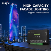 Contrôleur LED H807SA 8 ports 8192 pixels Art-Net SPI DMX512 Madrix Jinx XLights Carte SD en ligne/hors ligne pour bande LED IC WS2811
