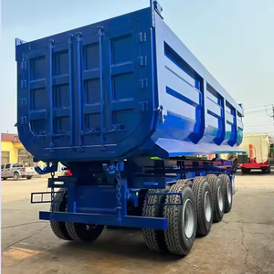 Camion à benne basculante semi-remorque à benne basculante en acier électrique robuste de fabrication directe pour le transport de pierres, utilisé - Product Image 5