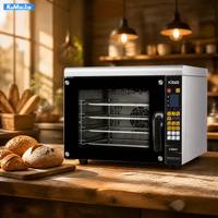Horno de Circulación de Aire Caliente Comercial de 60L, Acero Inoxidable 304, 4 Niveles, Pantalla LCD, Humidificación por Pulverización, Equipo de Panadería