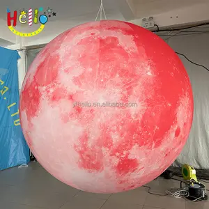 Attractive Led Lighting Decorative Inflatable Planet Hanging Planet Balloon