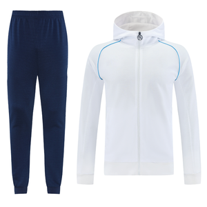 Tute <span class=keywords><strong>da</strong></span> <span class=keywords><strong>Calcio</strong></span> con Cappuccio e Zip Integrale, Qualità Thailandese, <span class=keywords><strong>Blu</strong></span> Napoli, per Uomo - Product Image 2