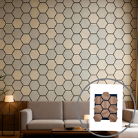 Panneaux acoustiques hexagonaux modernes, dalles murales insonorisantes en bois, design 3D, installation facile pour cloisons de bureau et décorations murales