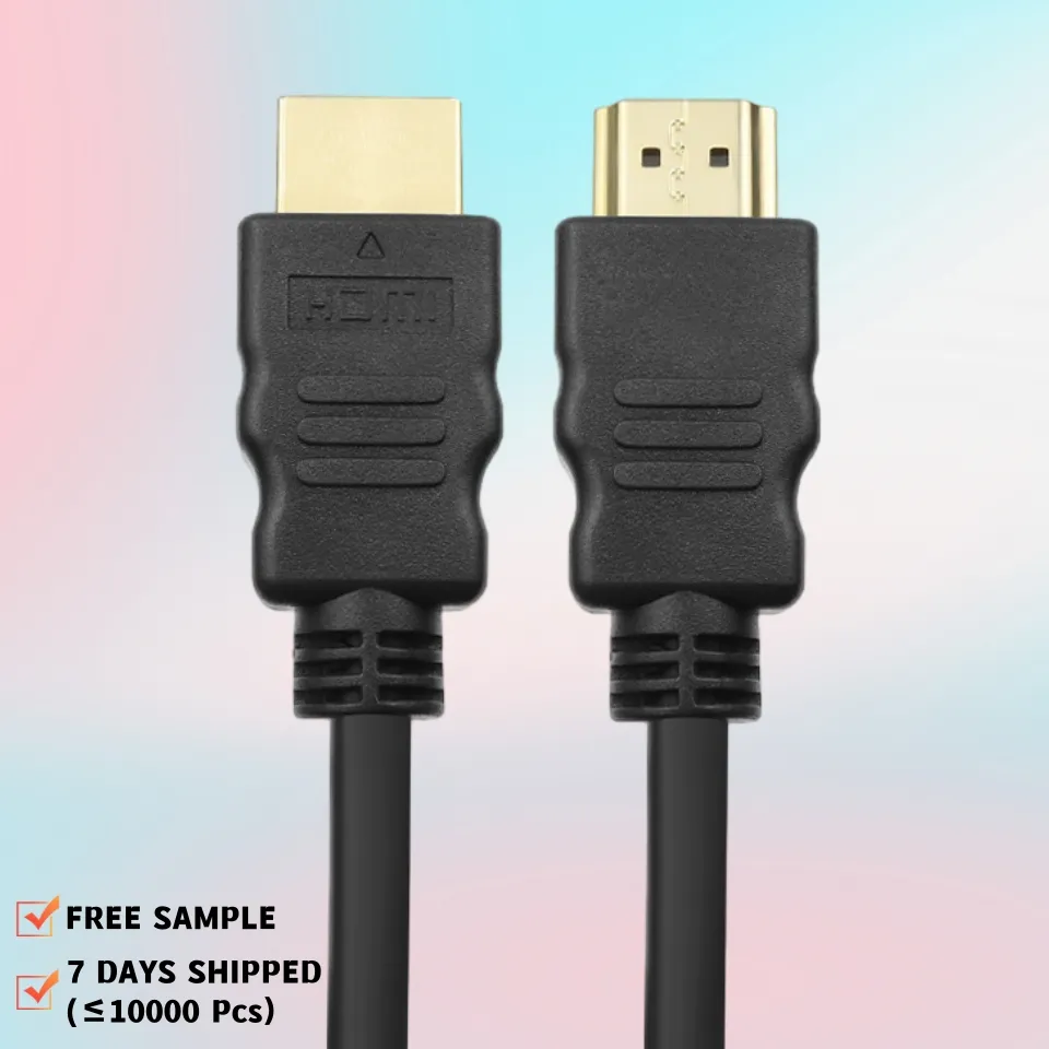 High Speed Gold Plated Interface HD Cord 1.4 1080P 2k 4k 18gbps Cable 3D 1.4-30M HDMI cable 7.0-7.2mm Diameter with Ethernet