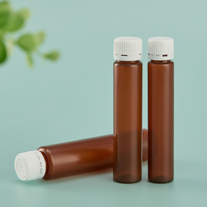 Venta al por mayor 30ml 50ml PET plástico ámbar de plástico transparente jarabe para la tos medicina botella farmacéutica Oral líquido botella con tapón de rosca - Product Image 2