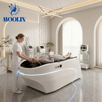 Fauteuil de lavage électrique MOOLIN avec circulation d'eau pour massage et soin capillaire, mobilier de salon de beauté