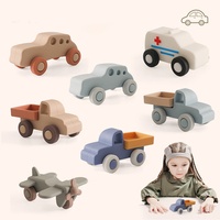 Mini voitures de course amusantes en silicone, développe la motricité, la coordination œil-main pour les jouets pour tout-petits