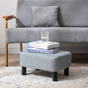 Reposapiés Bajo Moderno para Sala de Estar, Reposapiés Rectangular de Tela al por Mayor con Asiento Acolchado - Product Image 2