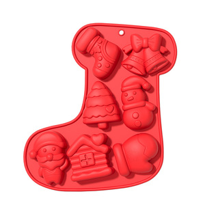 Giáng sinh cây Silicone bánh khuôn DIY Snowman Gingerbread người đàn ông Santa Claus sô cô la Jelly bánh cho kỳ nghỉ nướng cho Amazon - Product Image 5