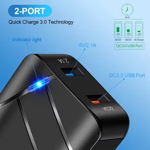 Dual USB 3D 40W PD Fast Charger 2 Ports Wall Charging Quick Charge Cell Phone Adapter For Iphone 15 Max Xiaomi 12 Huawei Samsung