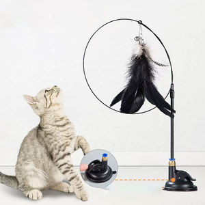 Cat Scratch Resistant Toy Suction Cup Eco-friendly Plastic Cat Toy Long Rod Biteresistant Cat Teasing <b>Stick</b> Bite Resistant Pet - Product Image 3
