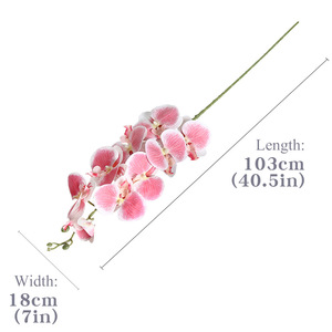 Nine Heads <strong>Film</strong> Moth Orchid Artificial Flowers for Wedding Floral Arrangement Home Hotel Festival Photography Decoration - Product Image 5
