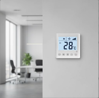 Nuevo Panel de Control LCD Táctil Central para Aire Acondicionado, Control de Ventilador de Tres Velocidades, Termostato Tipo 86, Fuente de Agua