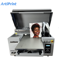 Kualitas tinggi A2 4060 silinder Transfer UV kanvas kartu PVC rotasi UV Flatbed lencana Printer untuk bisnis kecil