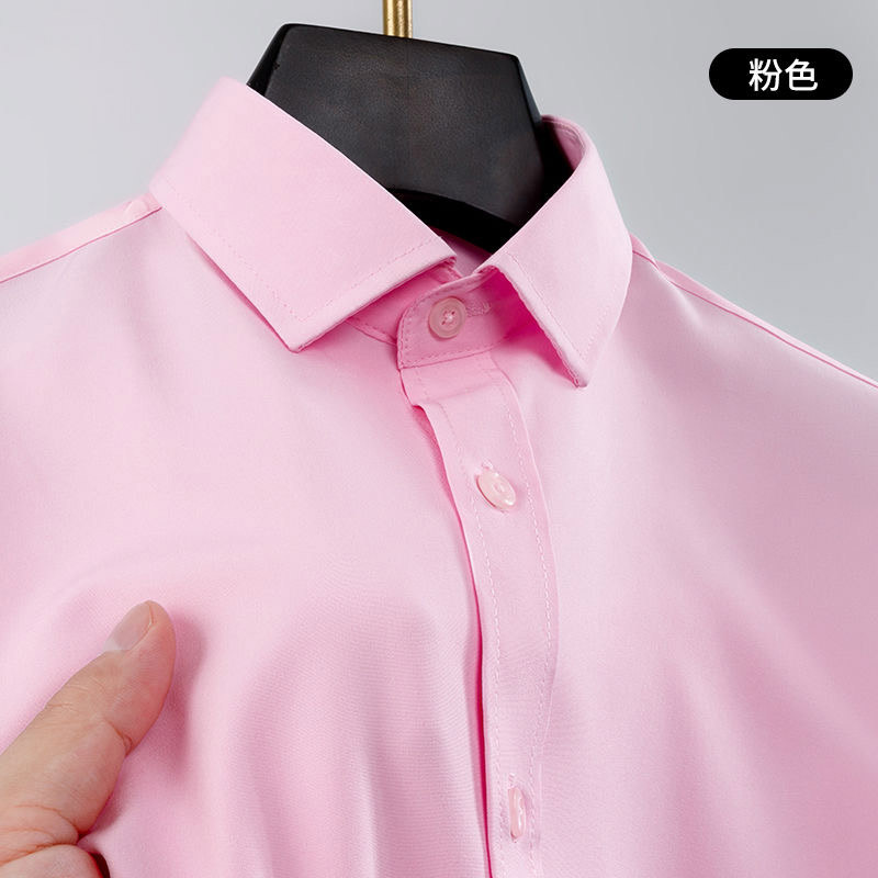Pink short sleeve--four-way stretch