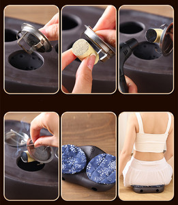 Alat <span class=keywords><strong>Moxibustion</strong></span> Duduk Batu Bian dengan Kontrol Suhu 3 Tingkat, Pengumpul Panas Khusus untuk Meningkatkan Sirkulasi Darah - Product Image 5