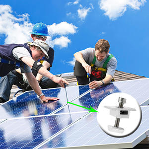 Kit completo di montaggio solare per le installazioni di tetto in metallo soluzione di fissazione di zavorra in alluminio accessori solari - Product Image 5