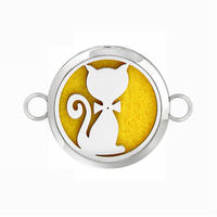 Mandala 30mm En Acier Inoxydable Arôme Parfum Diffuseur Bracelet Médaillon Aromathérapie Bracelet DIY Femmes Fabrication de Bijoux Sans Chaîne