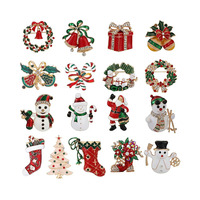 Accessoires de Noël personnalisés Épingles rigides en forme d'arbre à capuchon Épingles mignonnes en émail Conception personnalisée Épinglettes de Noël Broches