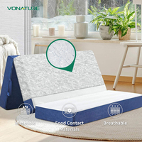 Matelas orthopédique pliable moderne POE de 6 pouces, taille complète, avec housse respirante et lavable, lit d'appoint portable à trois volets pour chambre à coucher et maison
