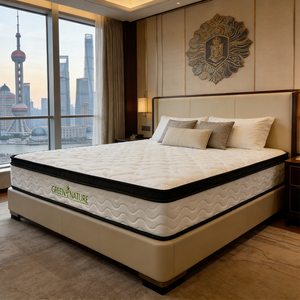Matelas hybride de luxe moderne en mousse à mémoire de forme et ressorts ensachés, tailles King et Queen, roulé en boîte pour chambre à coucher, école et hôtel - Product Image 1