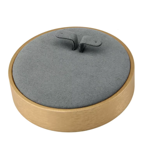 Support de présentation de bijoux en microfibre de luxe avec base ronde portable et revêtement en daim pour bagues, boucles d'oreilles, colliers, bracelets - Product Image 4