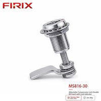 Loquet de compression réglable à poignée, en acier inoxydable poli, étanche et antivol, à clé, modèle MS816-30 |   Insert à double tête