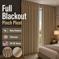 Rideaux occultants en tissu sur mesure à plis froncés, insonorisants et isolants thermiques, vente en gros directe usine pour les marchés américain et britannique
