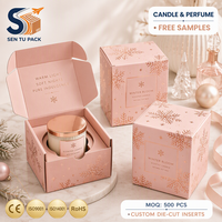 Boîte cadeau de Noël personnalisée, boîte d'expédition en carton ondulé, emballage en carton imprimé en couleur avec logo pour l'expédition des fêtes