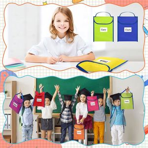 Sacs à livres personnalisés avec étiquettes nominatives, pochette de lecture et poches pour chaises, pour le bureau et l'école - Product Image 4
