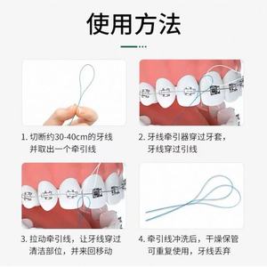 Dental floss puller, orthodontic dental cleaning <b>tool</b>, threader, braces, wicking <b>tool</b>, mint floss <b>roll</b> - Product Image 4