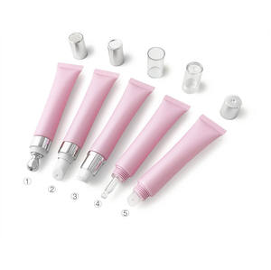 ขวดลูกกลิ้งนวดโลหะหลอดบีบนุ่มหรูหราห<span class=keywords><strong>ล</strong></span>อด<span class=keywords><strong>ล</strong></span>ิปกลอสพลาสติกสำหรับครีมรอบดวงตาลิปสติก<span class=keywords><strong>สีชมพู</strong></span>20กรัม - Product Image 5
